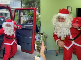 Όσο υπάρχουν άνθρωποι: Συγκίνηση με τους «Αγιο Βασίληδες» πυροσβέστες που μοίρασαν δώρα σε ασθενείς νοσοκομείων στο Ηράκλειο (φωτο)